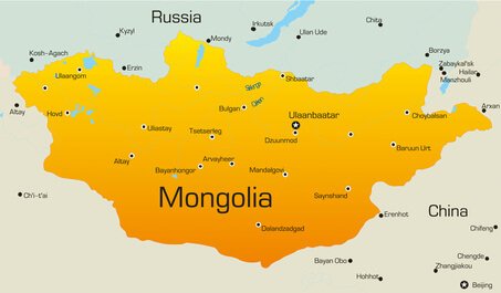 Mongolei Hauptstadt Karte
