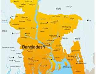 Karte von Bangladesh