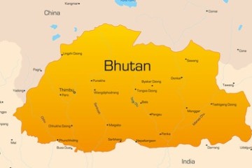 Karte von Bhutan