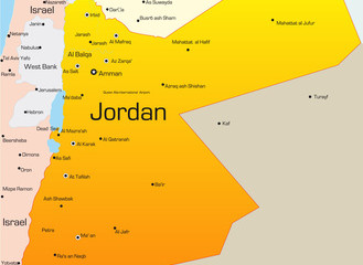 Karte von Jordanien