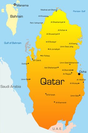 Karte von Katar
