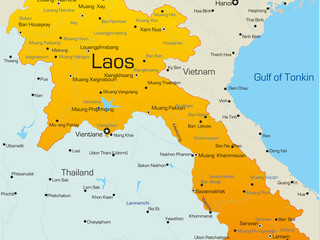 Karte von Laos