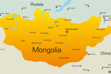 Karte der Mongolei