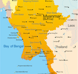 Karte von Myanmar