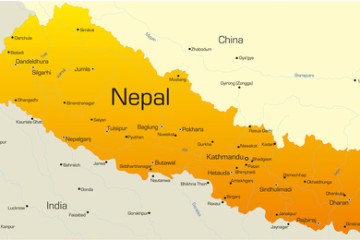 Karte von Nepal