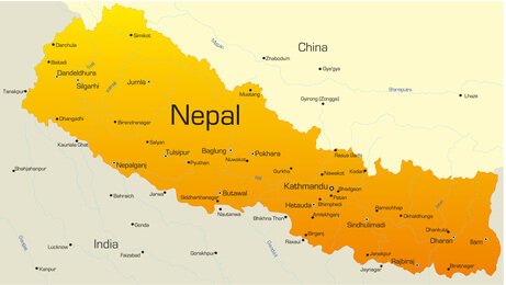 Karte von Nepal