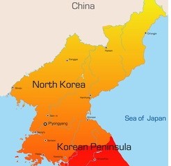 Karte von Nordkorea