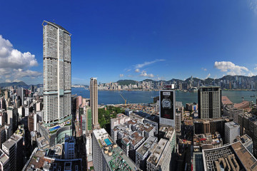 Tolles Panorama-Bild von Hongkong