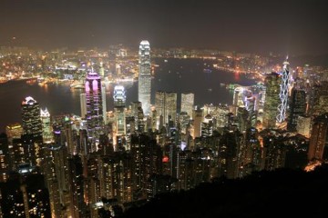 Skyline von Hong Kong - China