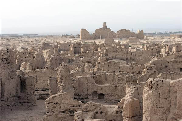 Seidenstraße bei Jiaohe, Xinjiang Provinz - China