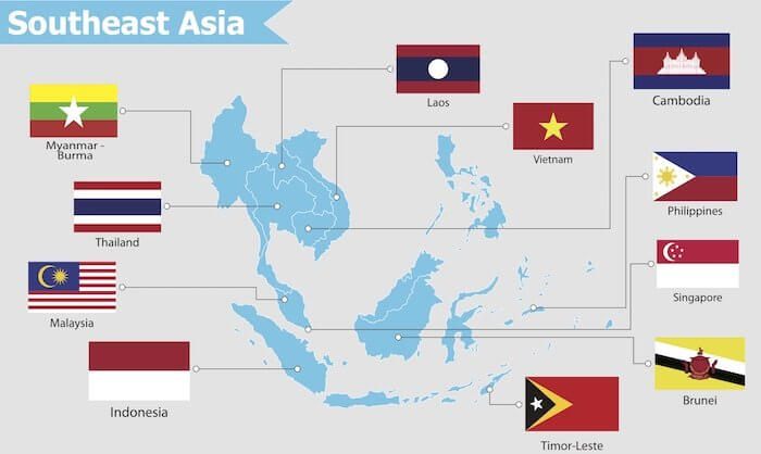 map of south east asia