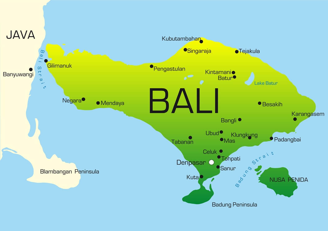 Landkarte von Bali